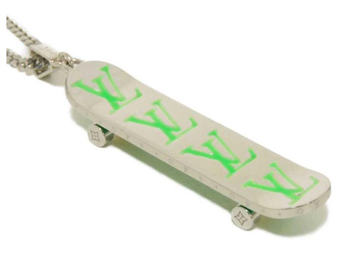Colar de esmalte verde Louis Vuitton Prata - vista 4