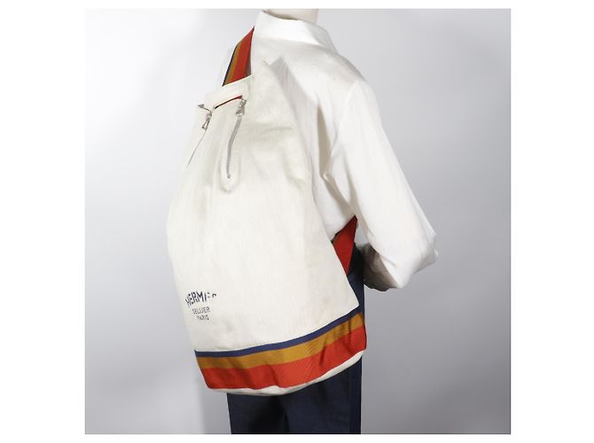 Borsa a Spalla Cavalier di Hermès in Toile H Beige - vista 16