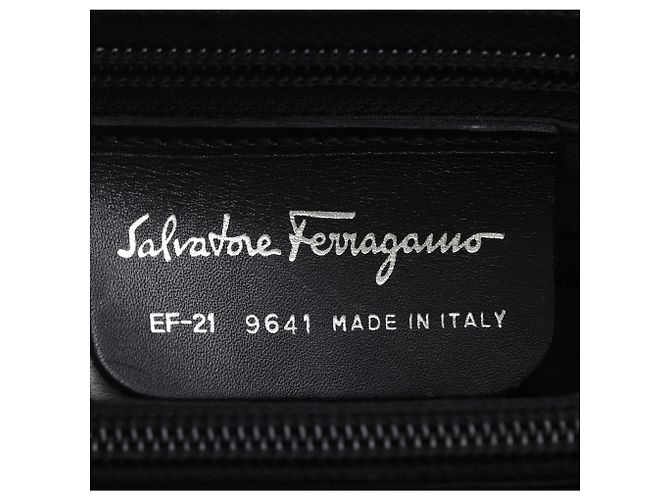 Borsa Tote Gancini Salvatore Ferragamo EF-21 9641 Nero - vista 19