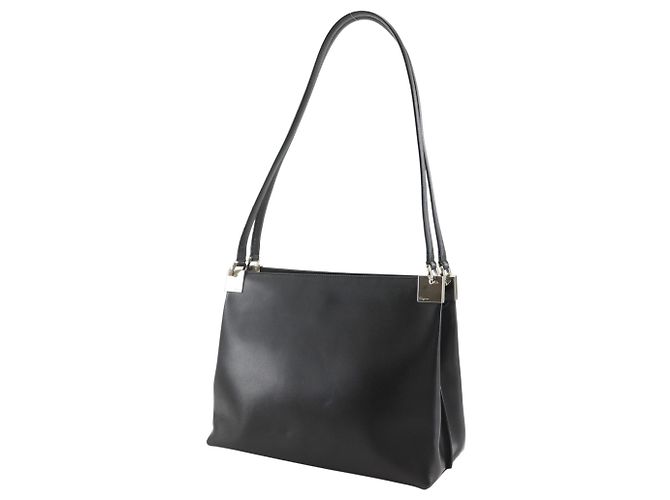 Borsa Tote Gancini Salvatore Ferragamo EF-21 9641 Nero - vista 2