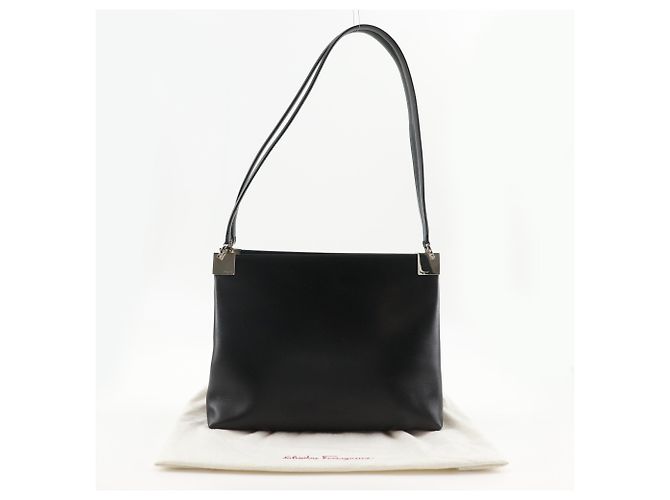 Borsa Tote Gancini Salvatore Ferragamo EF-21 9641 Nero - vista 20