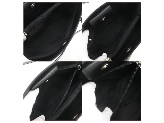 Borsa Tote Gancini Salvatore Ferragamo EF-21 9641 Nero - vista 6