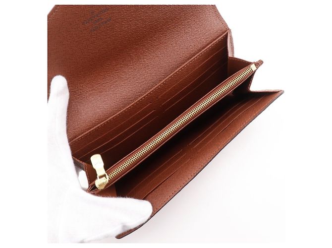Portefeuille Sarah Long de Louis Vuitton Marron Monogramme - vue 5