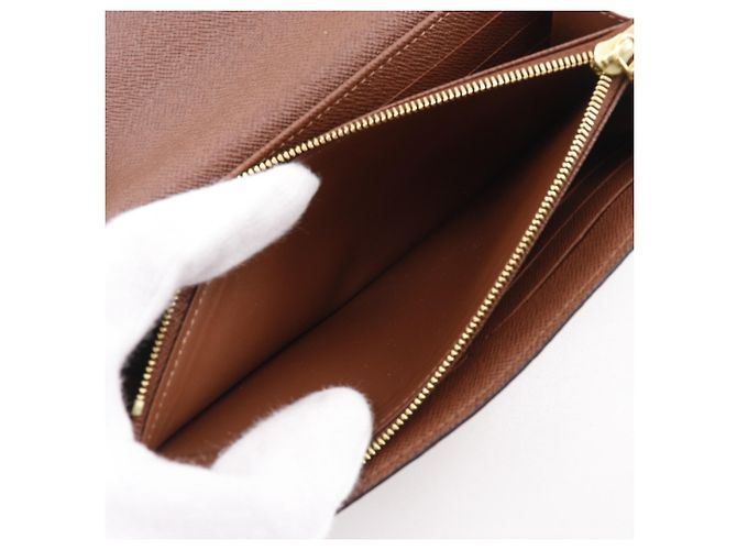 Portefeuille Sarah Long de Louis Vuitton Marron Monogramme - vue 6