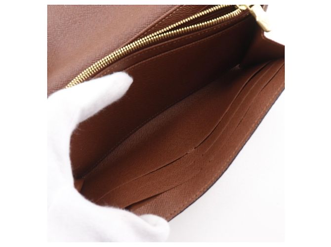 Portefeuille Sarah Long de Louis Vuitton Marron Monogramme - vue 7