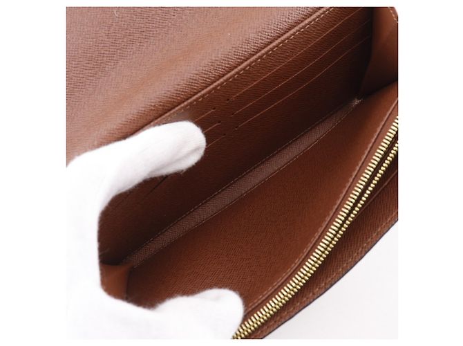 Portefeuille Sarah Long de Louis Vuitton Marron Monogramme - vue 8