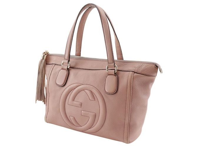Gucci Soho Tote Bag Rosa Kalbsleder GG Muster Pink - Ansicht 2