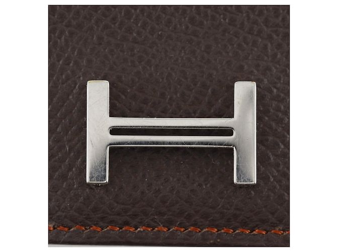 Hermès Cartera Larga Soufflé Bearn Hermes Castaño Multicolor - vista 16