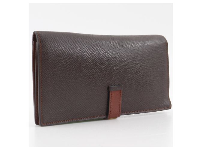 Hermès Cartera Larga Soufflé Bearn Hermes Castaño Multicolor - vista 3