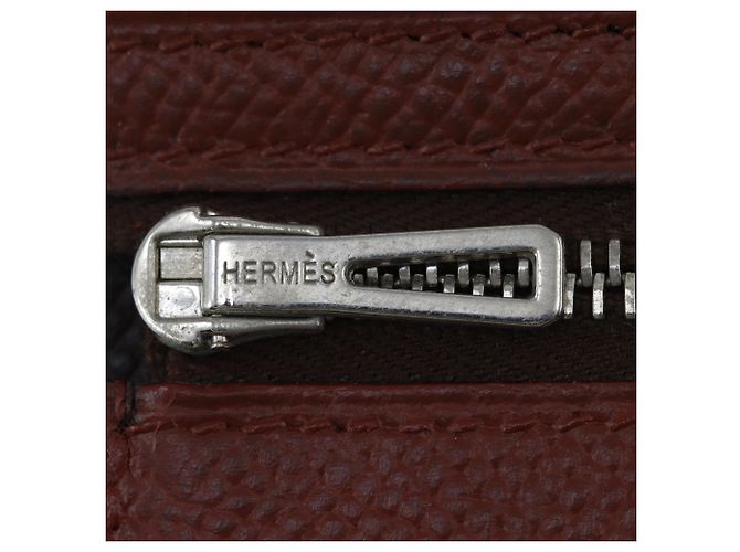 Hermès Cartera Larga Soufflé Bearn Hermes Castaño Multicolor - vista 8