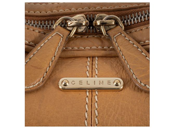 Céline Borsa a spalla in pelle beige Celine - vista 10