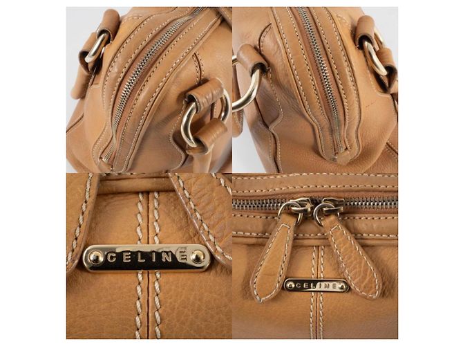 Céline Borsa a spalla in pelle beige Celine - vista 18