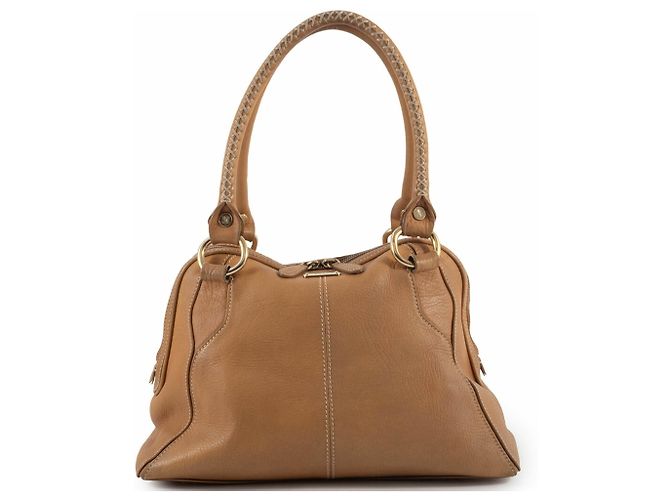 Céline Borsa a spalla in pelle beige Celine - vista 2