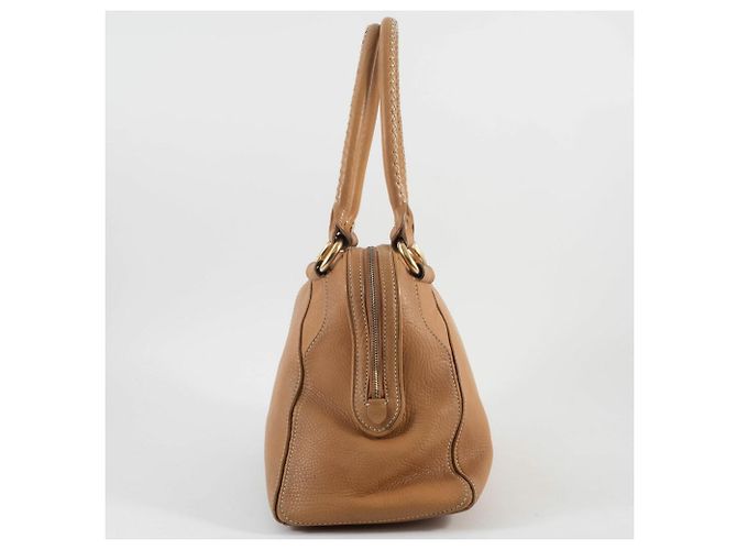 Céline Borsa a spalla in pelle beige Celine - vista 5