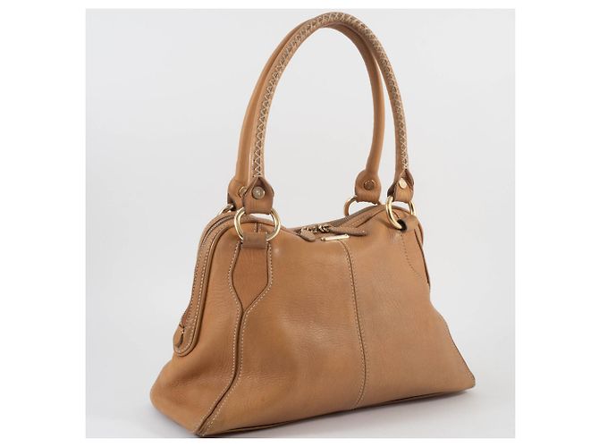 Céline Borsa a spalla in pelle beige Celine - vista 8