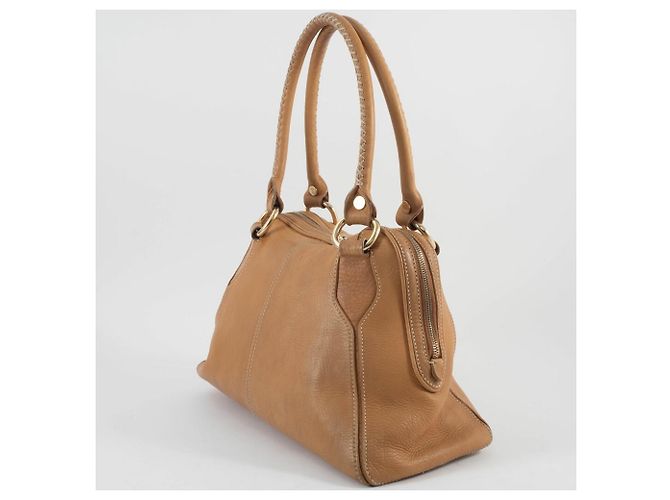 Céline Borsa a spalla in pelle beige Celine - vista 9