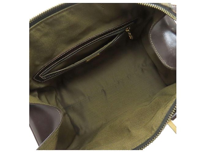 Fendi Mini Boston Handtasche mit Zucca-Muster Braun - Ansicht 5