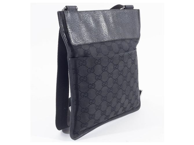 Borsa a Spalla Gucci GG Canvas Nero - vista 8