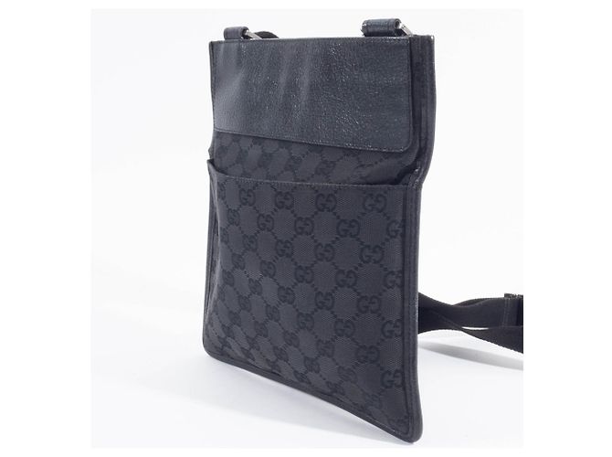 Borsa a Spalla Gucci GG Canvas Nero - vista 9
