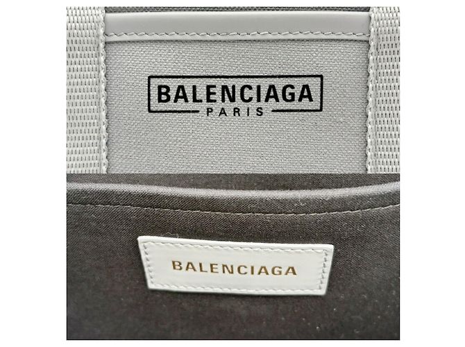 Graue Canvas- und Leder-Tote von Balenciaga Braun - Ansicht 14