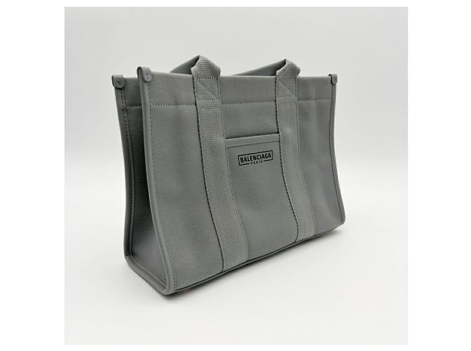 Graue Canvas- und Leder-Tote von Balenciaga Braun - Ansicht 4