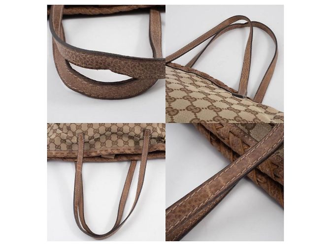 Bamboo Gucci Beiger Brauner GG Canvas Tote Bag - Ansicht 18