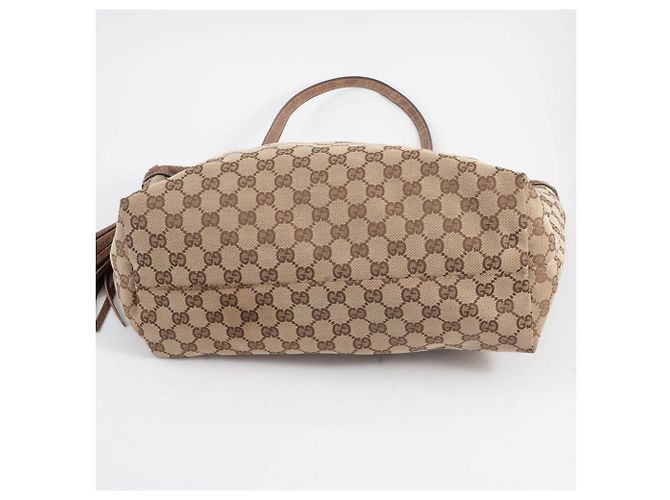 Bamboo Gucci Beiger Brauner GG Canvas Tote Bag - Ansicht 7