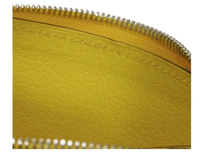 Monedero de cuero Evercalf amarillo Hermès - vista 10