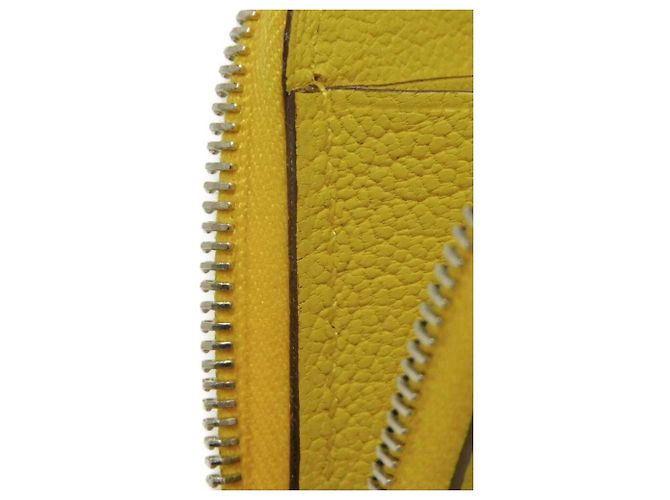 Monedero de cuero Evercalf amarillo Hermès - vista 11