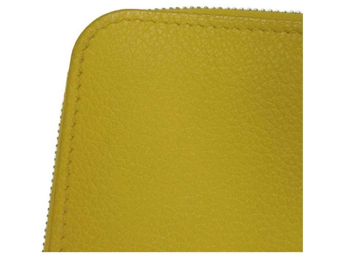Monedero de cuero Evercalf amarillo Hermès - vista 18
