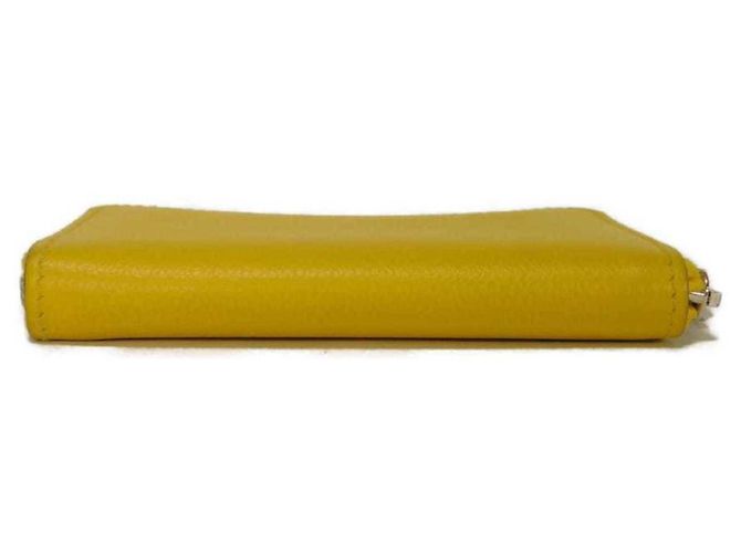 Monedero de cuero Evercalf amarillo Hermès - vista 19