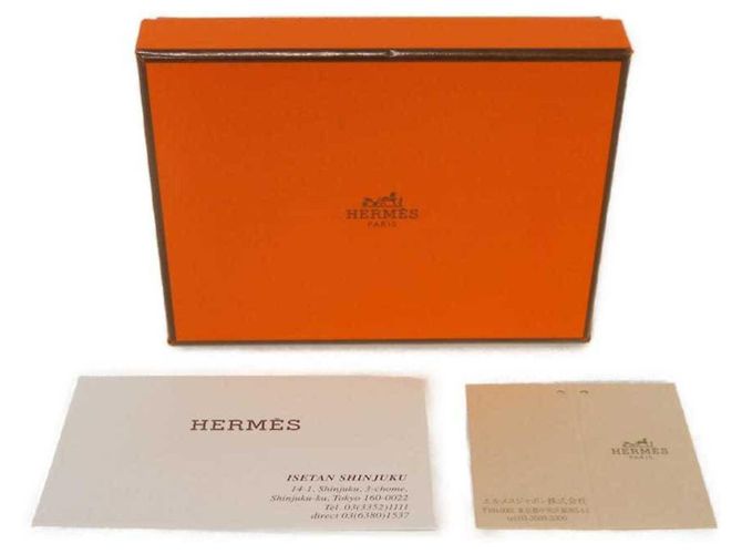 Monedero de cuero Evercalf amarillo Hermès - vista 20