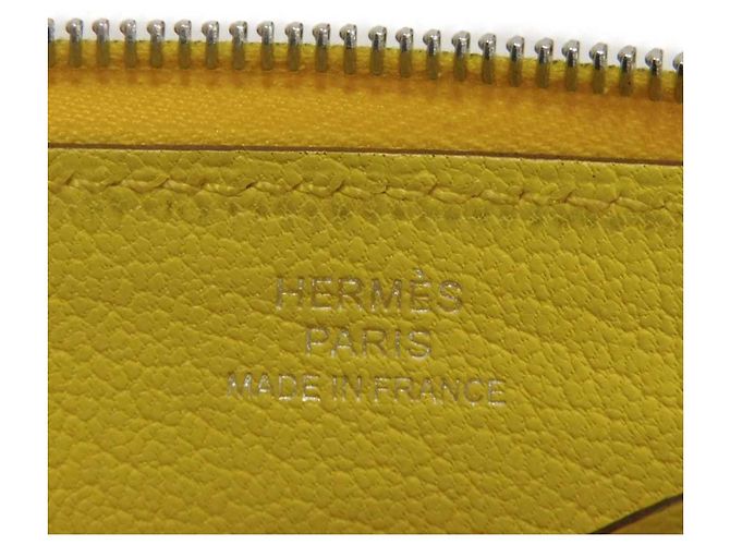 Monedero de cuero Evercalf amarillo Hermès - vista 6