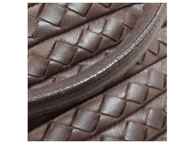 Borsa Intrecciato Bottega Veneta in pelle di vitello marrone - vista 21