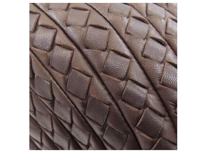 Borsa Intrecciato Bottega Veneta in pelle di vitello marrone - vista 25