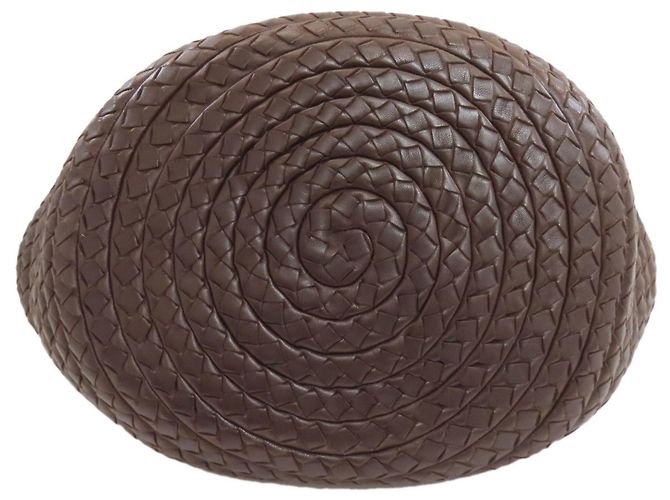 Borsa Intrecciato Bottega Veneta in pelle di vitello marrone - vista 4