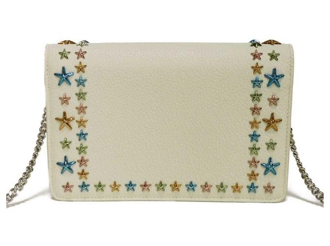 Borsa a tracolla Palace Chain di Jimmy Choo Bianco Crudo - vista 4