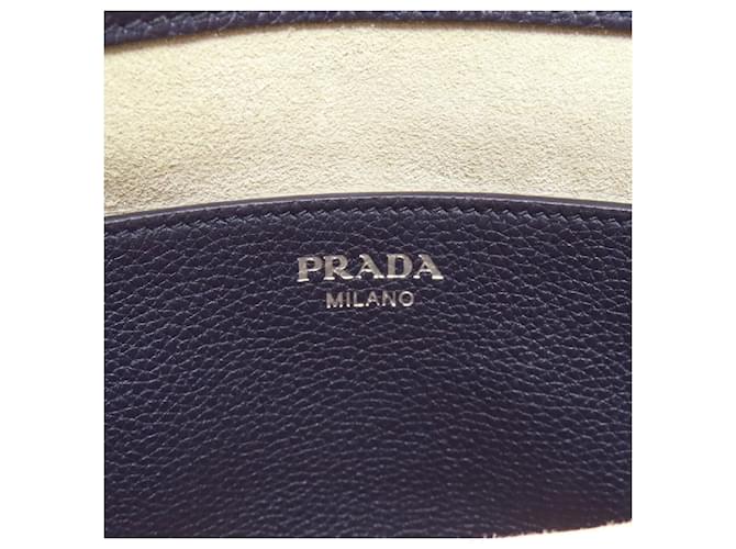 Prada Triangle Schultertasche Marineblau - Ansicht 6