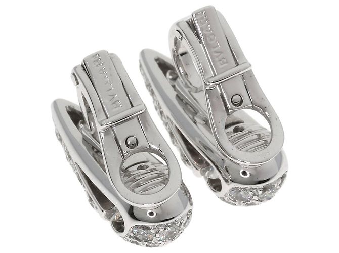 Bulgari Orecchini a clip in diamante in oro bianco 18K Bvlgari - vista 2