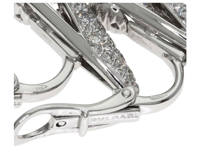 Bulgari Orecchini a clip in diamante in oro bianco 18K Bvlgari - vista 4