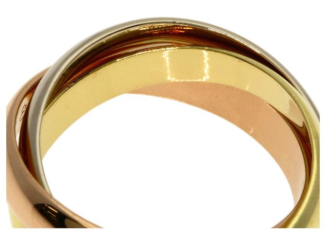 Anello Trinity Cartier in oro bianco oro giallo e oro rosa - vista 6