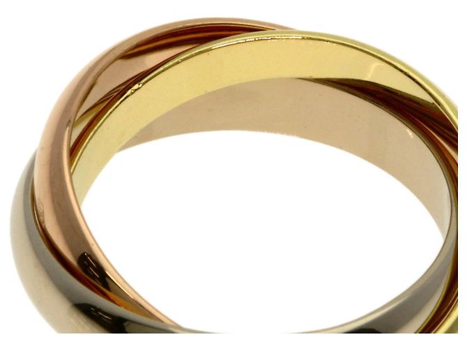 Anello Trinity Cartier in oro bianco oro giallo e oro rosa - vista 7