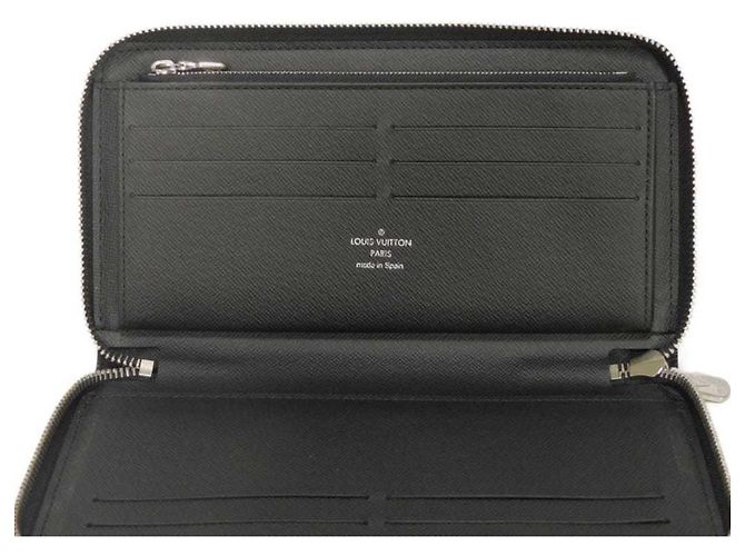 Zippy Louis Vuitton Taiga Noir Long Wallet Black - view 5