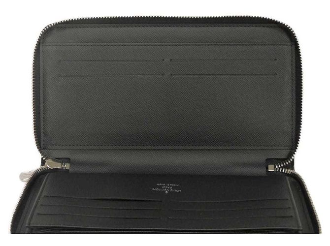 Zippy Louis Vuitton Taiga Noir Long Wallet Black - view 6