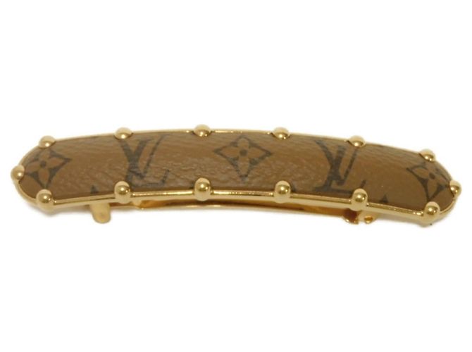 Fermaglio per capelli dorato con logo LV Flower Sweet Dreams di Louis Vuitton Beige - vista 2