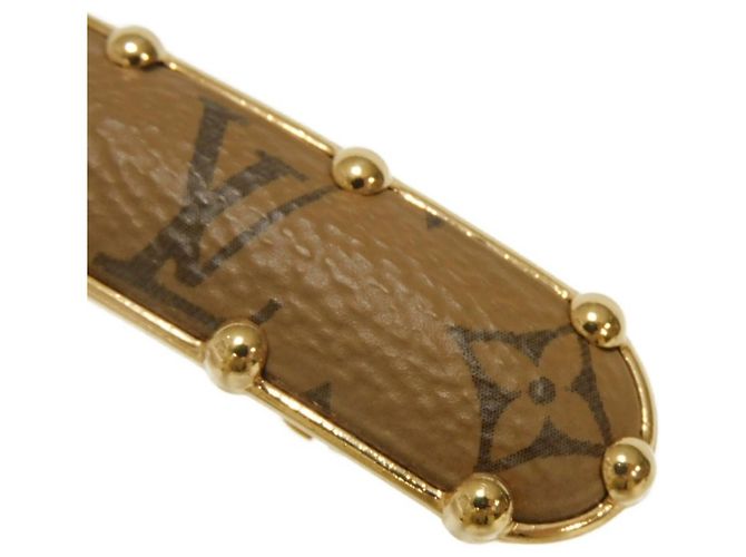 Fermaglio per capelli dorato con logo LV Flower Sweet Dreams di Louis Vuitton Beige - vista 4