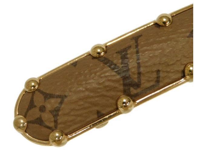 Fermaglio per capelli dorato con logo LV Flower Sweet Dreams di Louis Vuitton Beige - vista 5