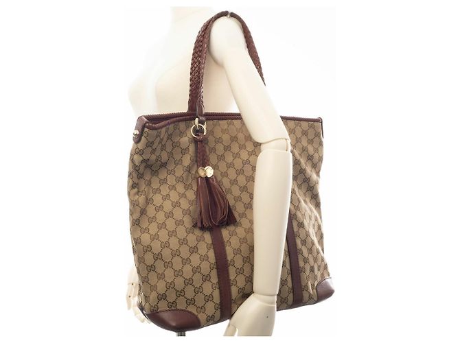 Gucci GG Canvas Tote Bag Braun - Ansicht 11