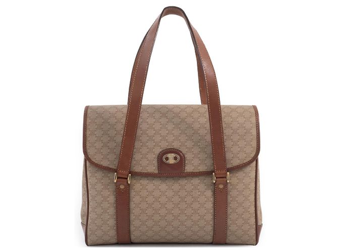 Céline Celine Macadam Tote Handtasche Braun Beige - Ansicht 2