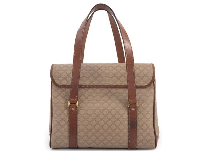Céline Celine Macadam Tote Handtasche Braun Beige - Ansicht 3